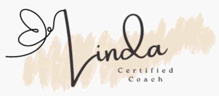 Linda Certified Coach signature with orange background