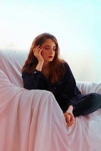 Grieving woman; loss holiday grief