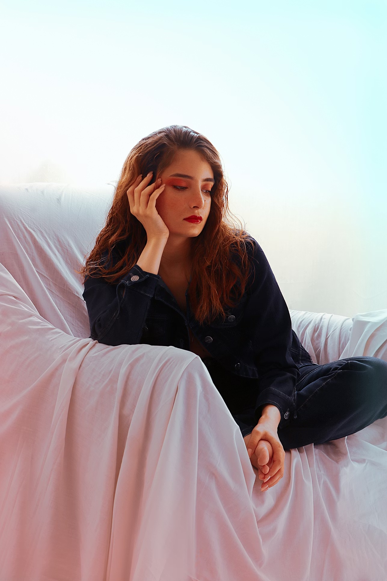 Grieving woman; loss holiday grief