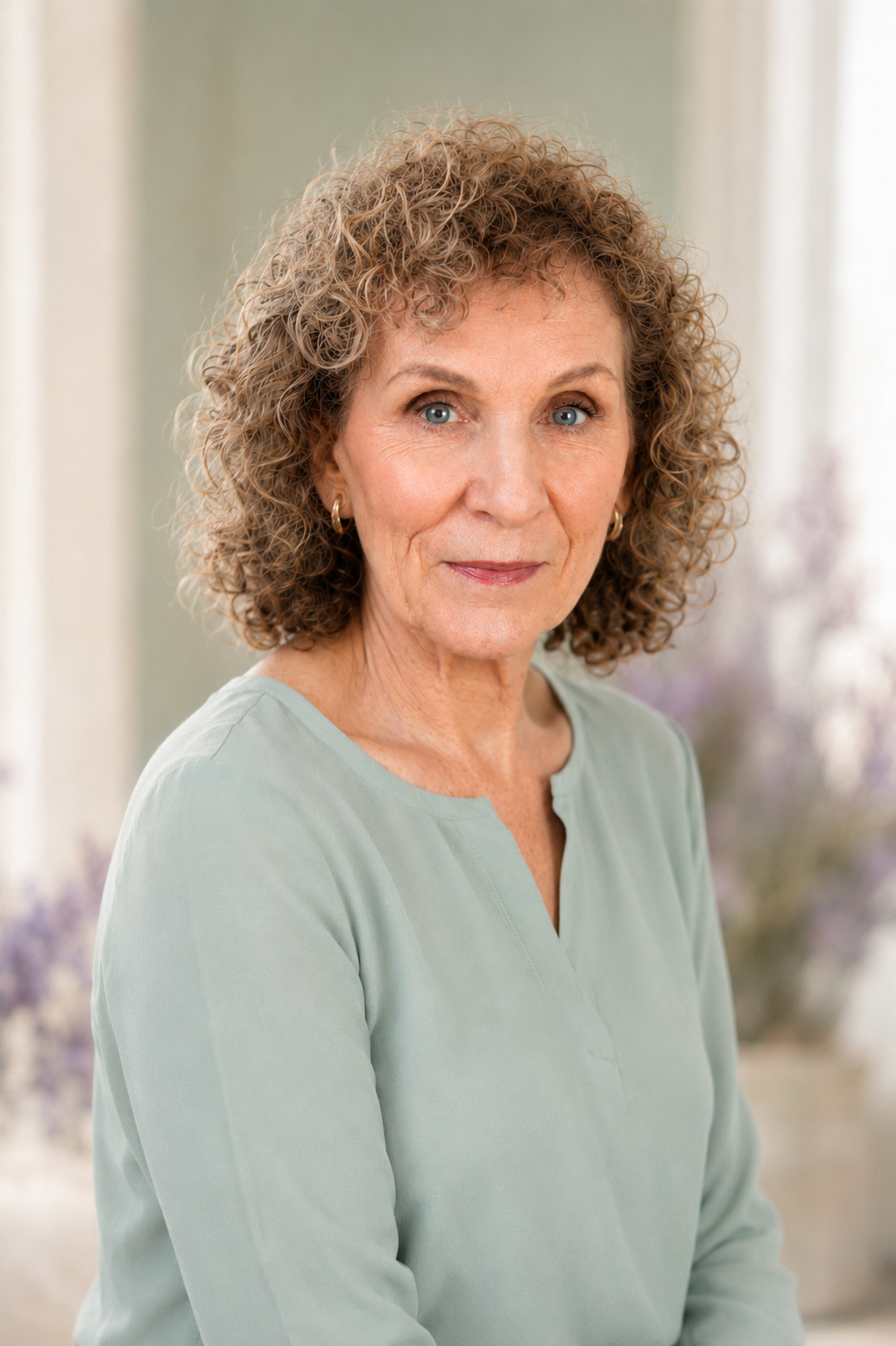 Linda Trignano soft green shirt grief loss