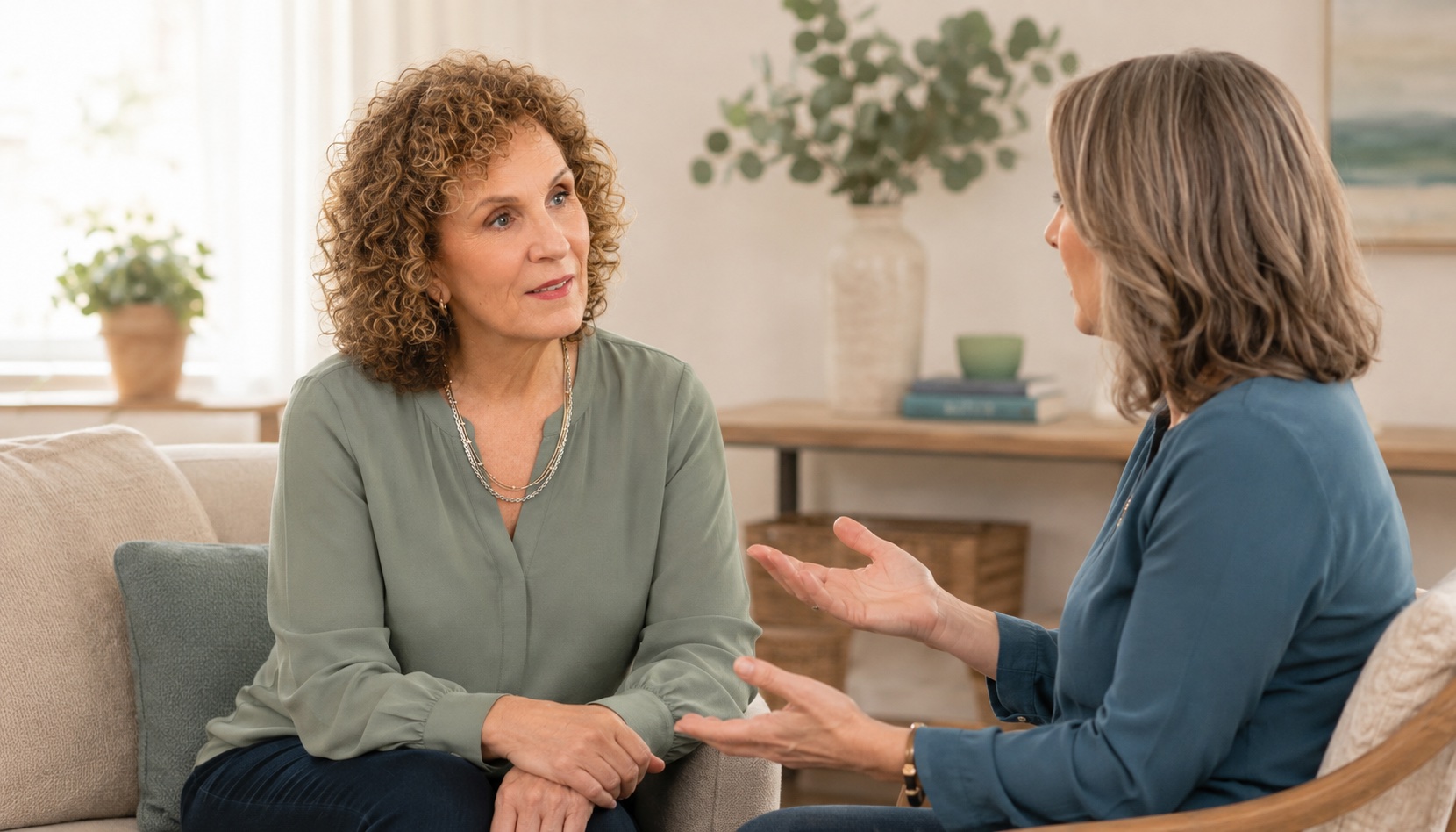 Linda in conversation about grief, loss and self care