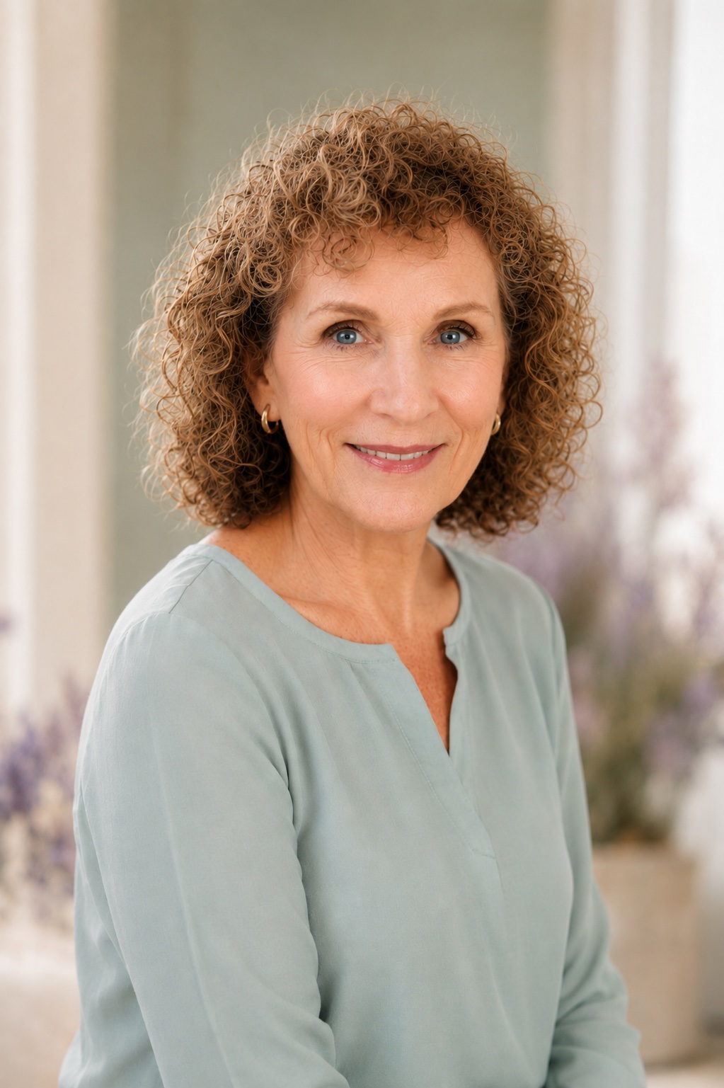 Linda Grief Coach w green shirt Grief Coach Linda green shirt